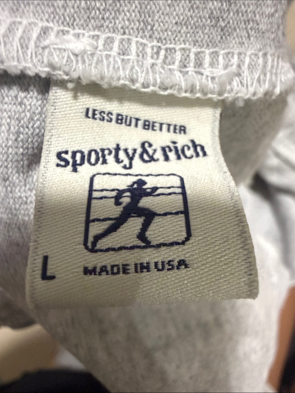 Sporty & Rich Light Gray Shorts with Green 'California' Logo - Picture 5 of 10